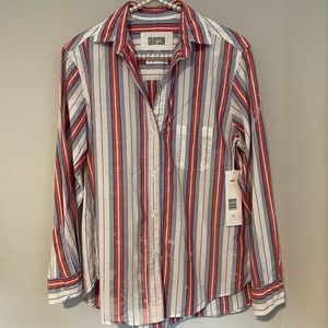 Grayson Threads Red, Blue & White  Button Down Shirt